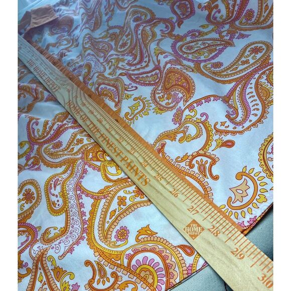 Denim Co Shirt Womens L Blouse Button 70's Vibe Orange Pink - Picture 8 of 8